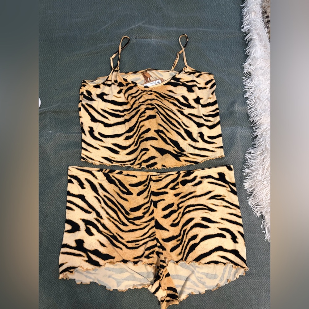 Skims Tiger Print Shorts